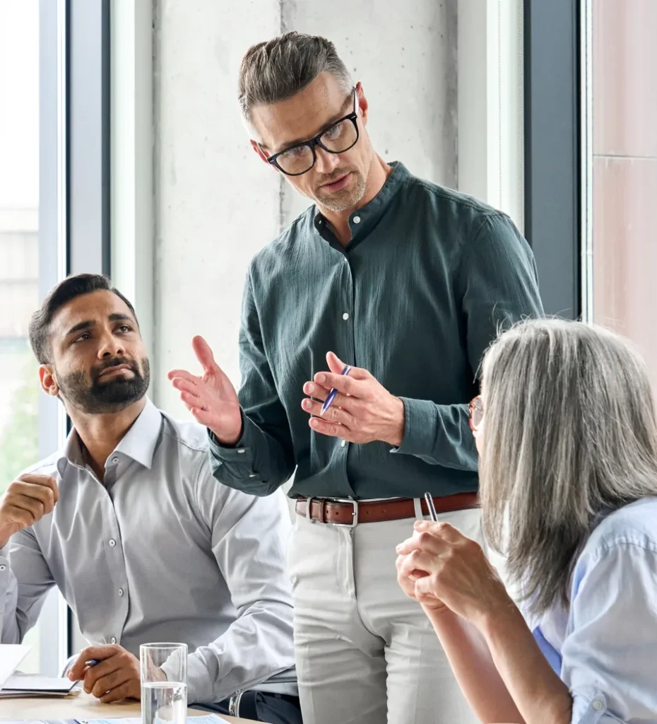 Trusted advisor in conversation with a professional service firm client